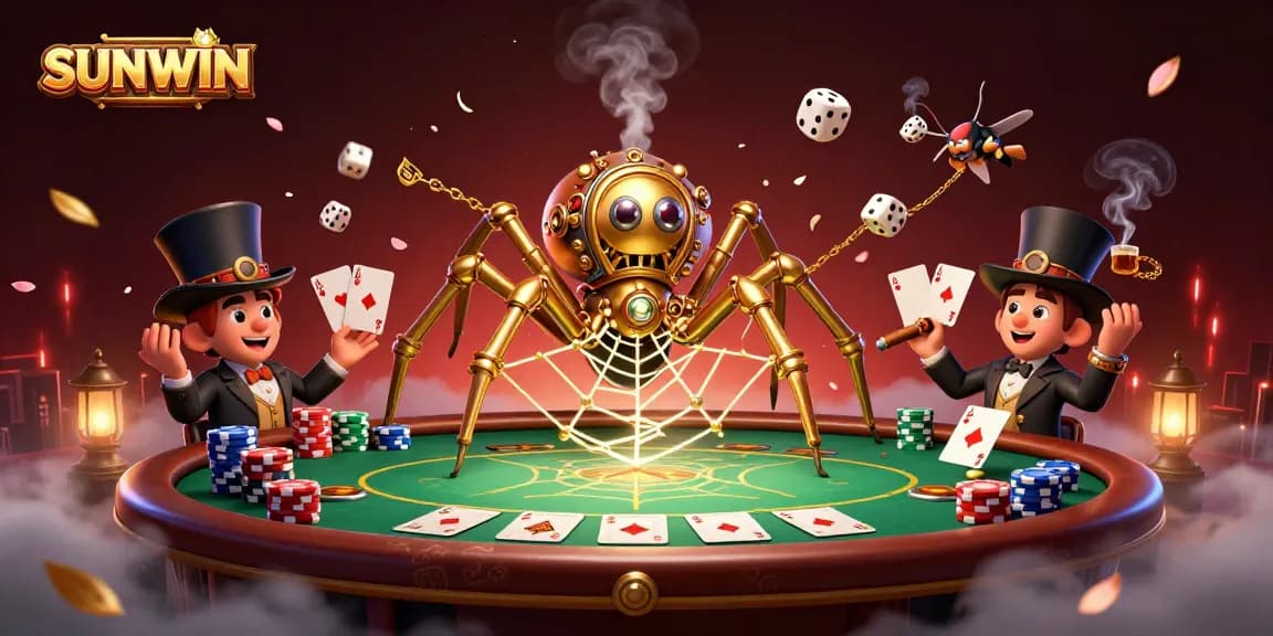 Immerse in exciting gameplay with SUNWIN amidst a dynamic steampunk casino scene.