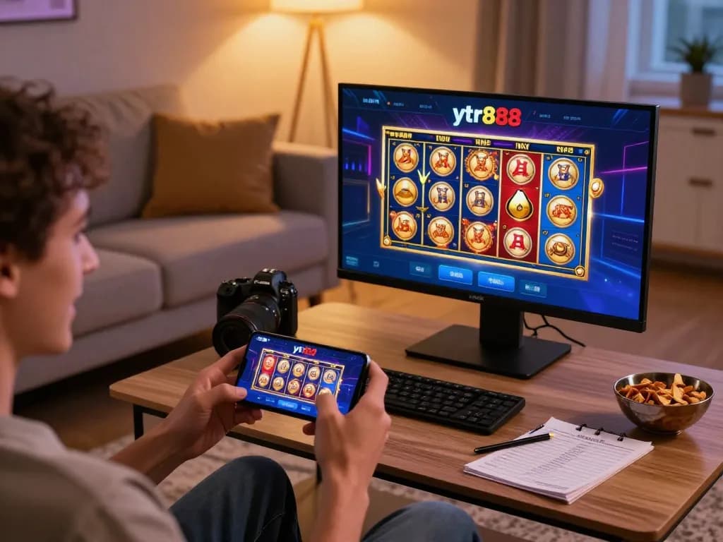 Engage with exciting ytr88 mobile casino gaming, featuring vibrant app interface on smartphone with dynamic gameplay.