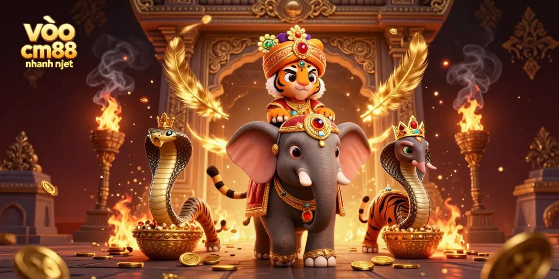 Experience winning action with vào cm88 nhanh nhất as the 3D tiger maharaja leads exciting casino adventures.