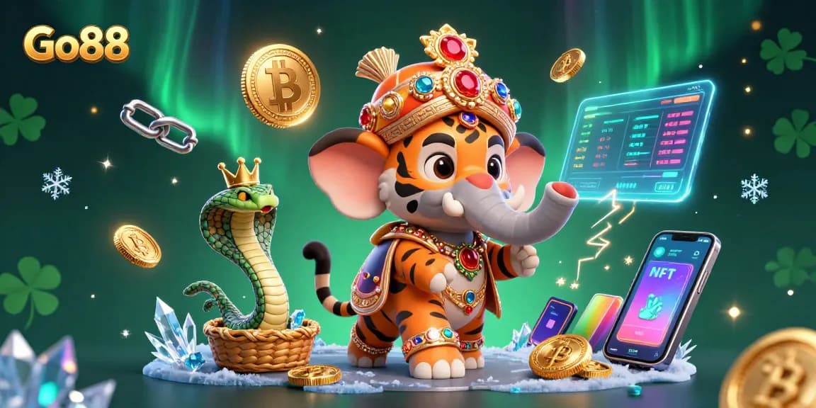Engage in exciting gameplay at Go88 with unique features from a vibrant casino scene full of animations.