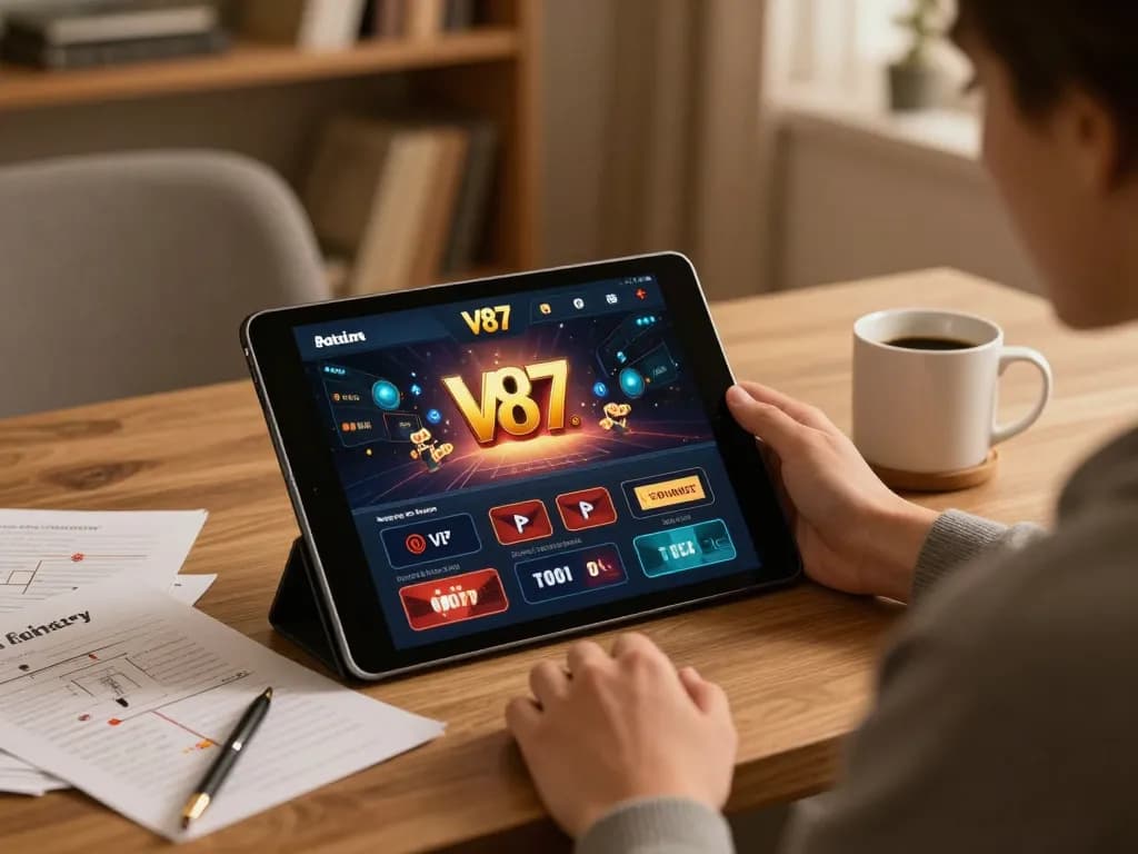 Mainkan permainan kasino v87 di tablet sambil menikmati suasana rumah yang nyaman dengan strategi taruhan.