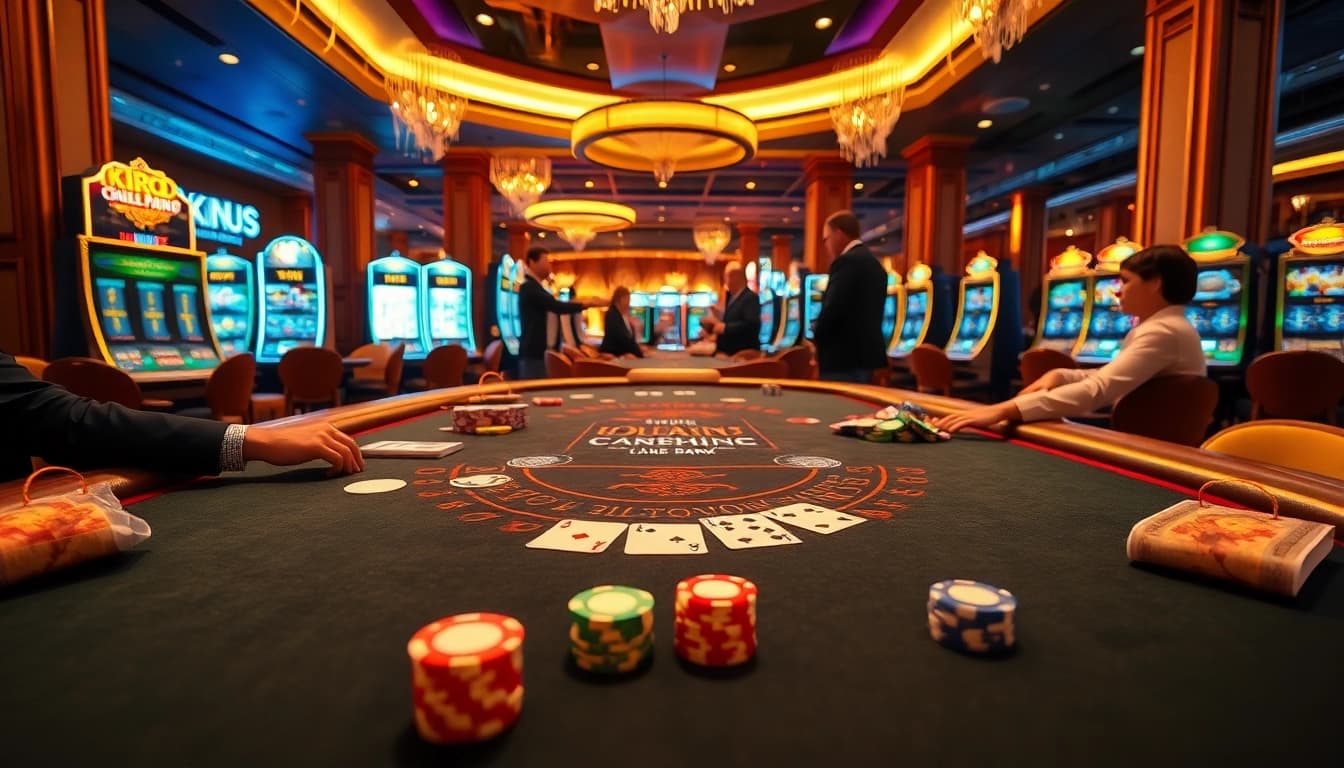 Engaged players strategizing over kqbd-backed games at a luxurious casino table.
