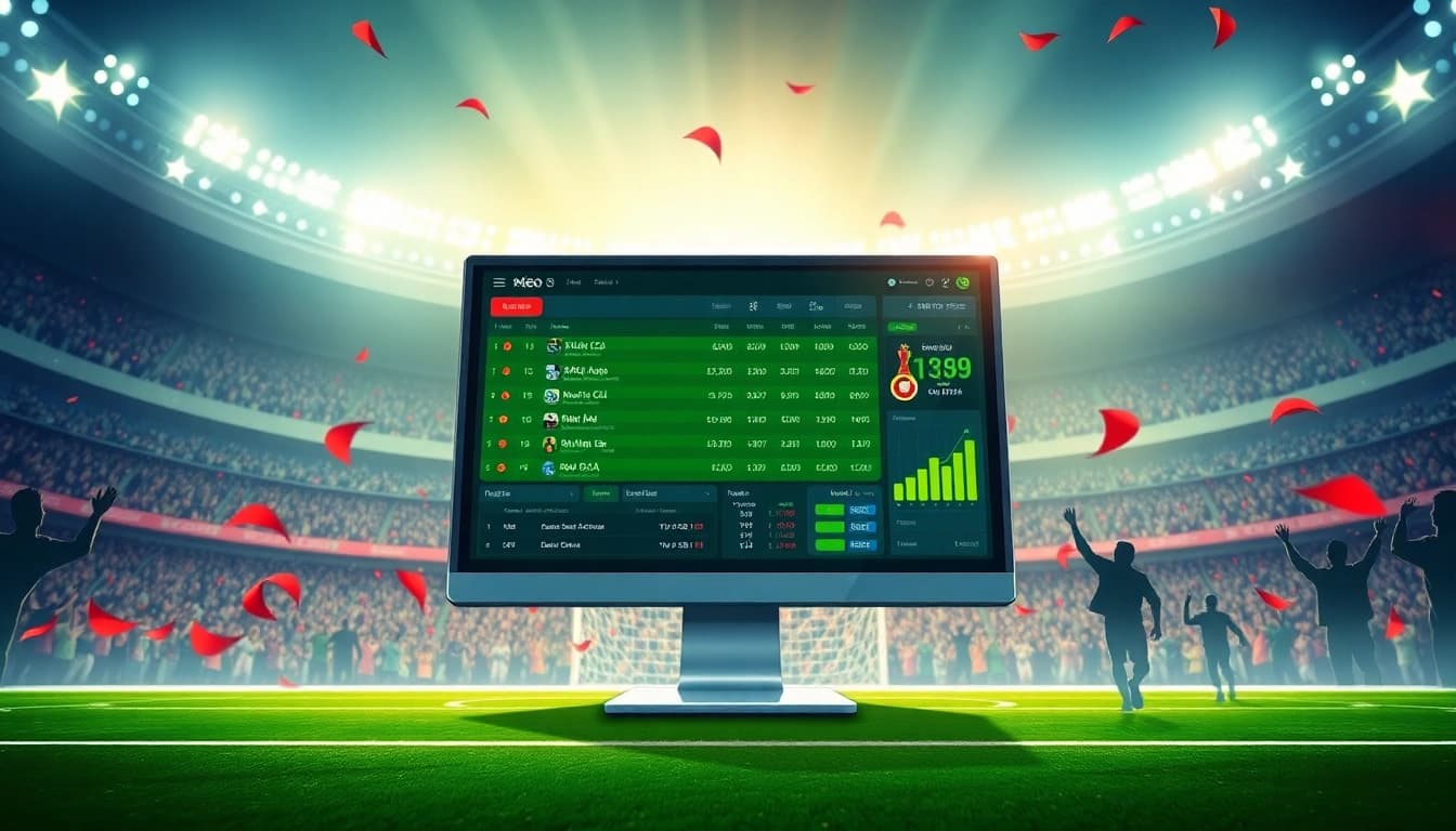 Kèo nhà cái with live football odds displayed on a dynamic betting interface.