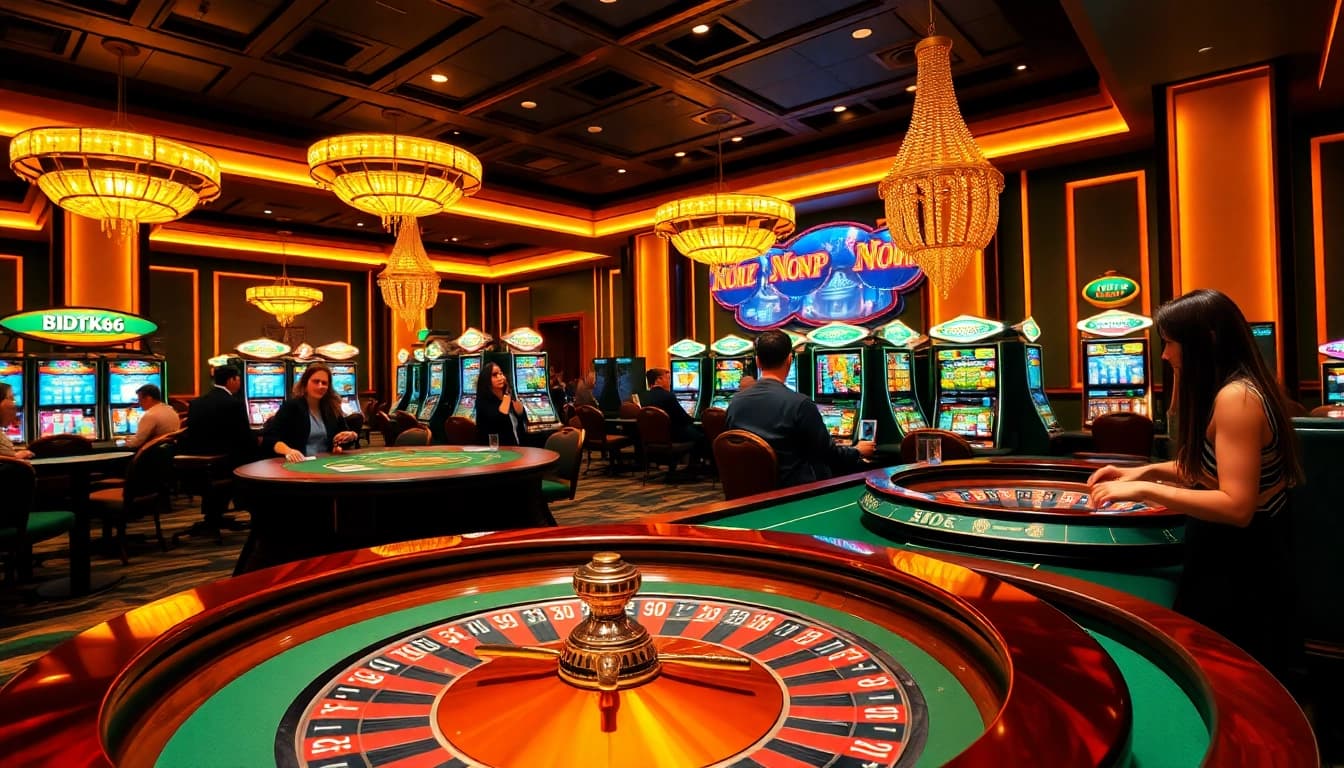Experience the excitement of BDTK66 with vibrant casino tables and thrilling gaming action.