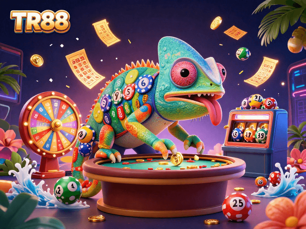 Experience exciting wins at TR88 with dynamic lottery balls and a vibrant casino atmosphere.