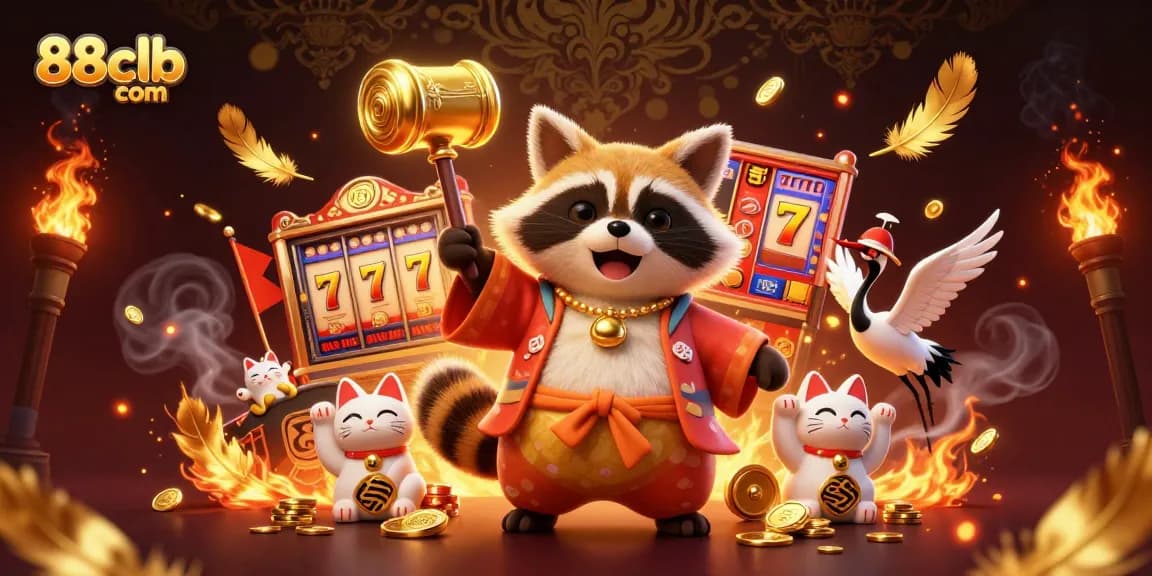 Engage in fun casino action at 88clb com with cheerful tanuki and lucky symbols