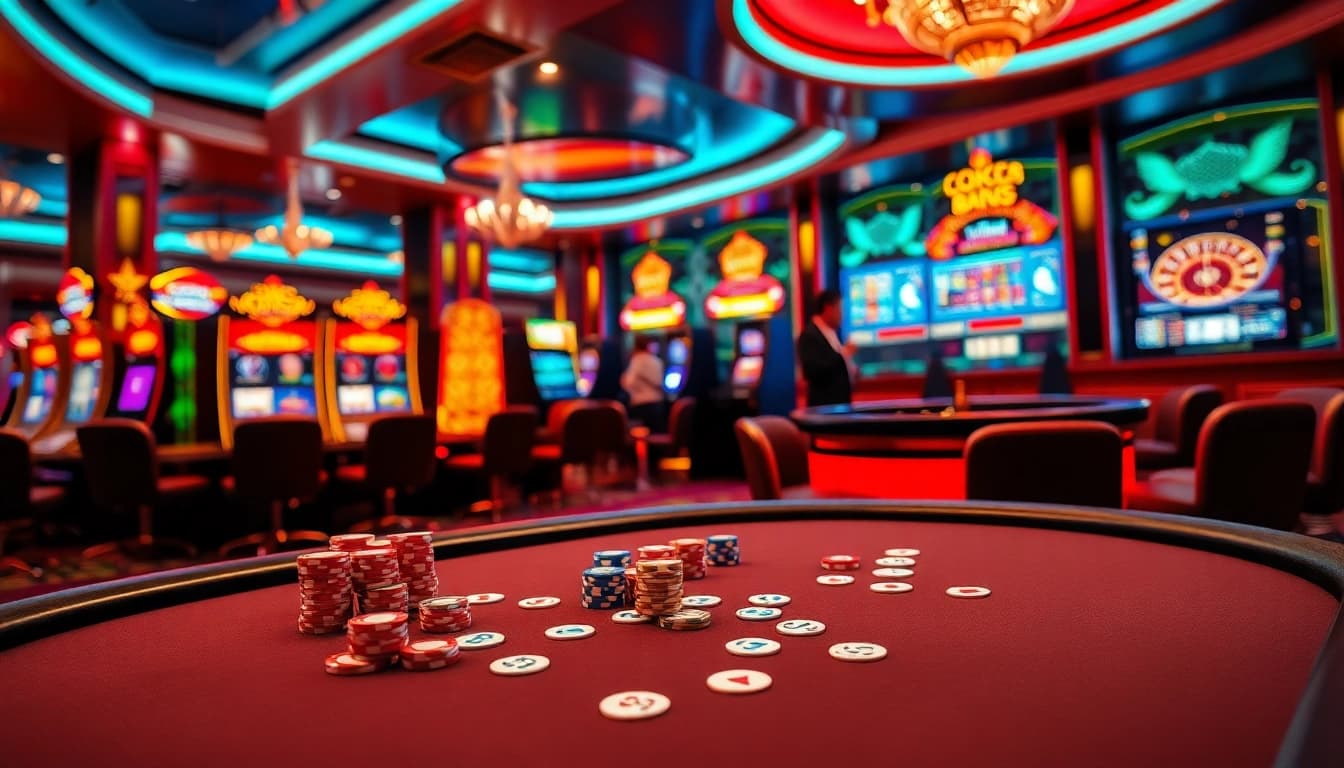Experience the thrill of gambling at gg88 with poker chips and cards on a stylish casino table.
