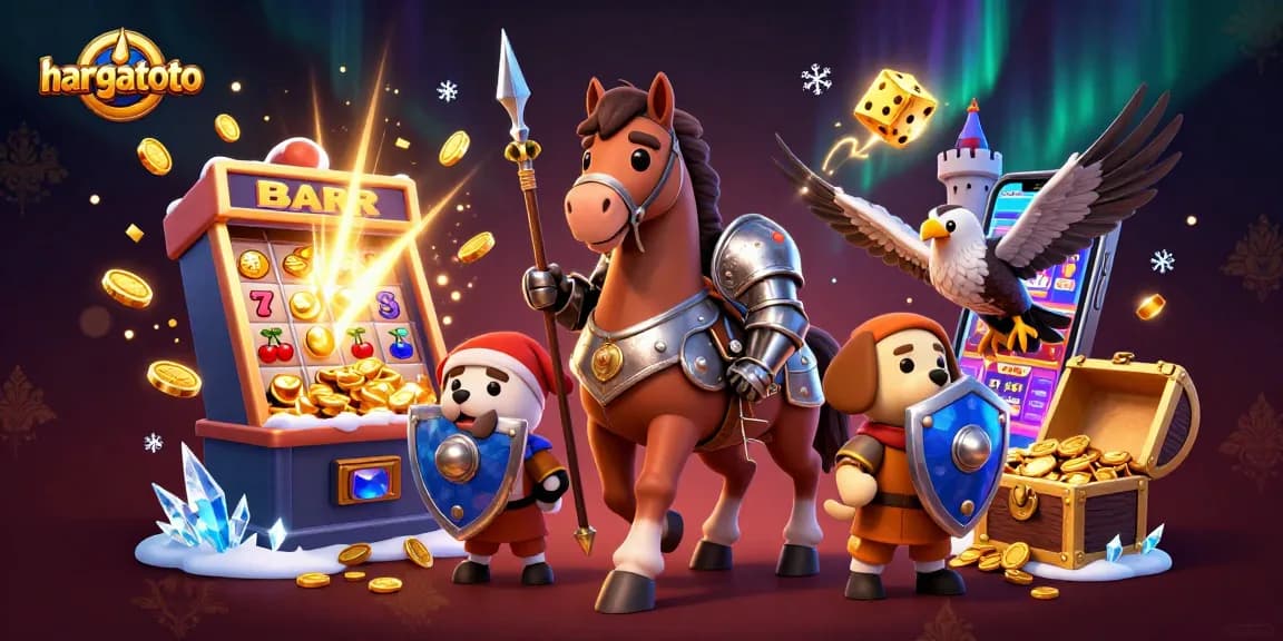 Rasakan sensasi slot hargatoto dengan koin dan cahaya yang meledak dari jackpot!