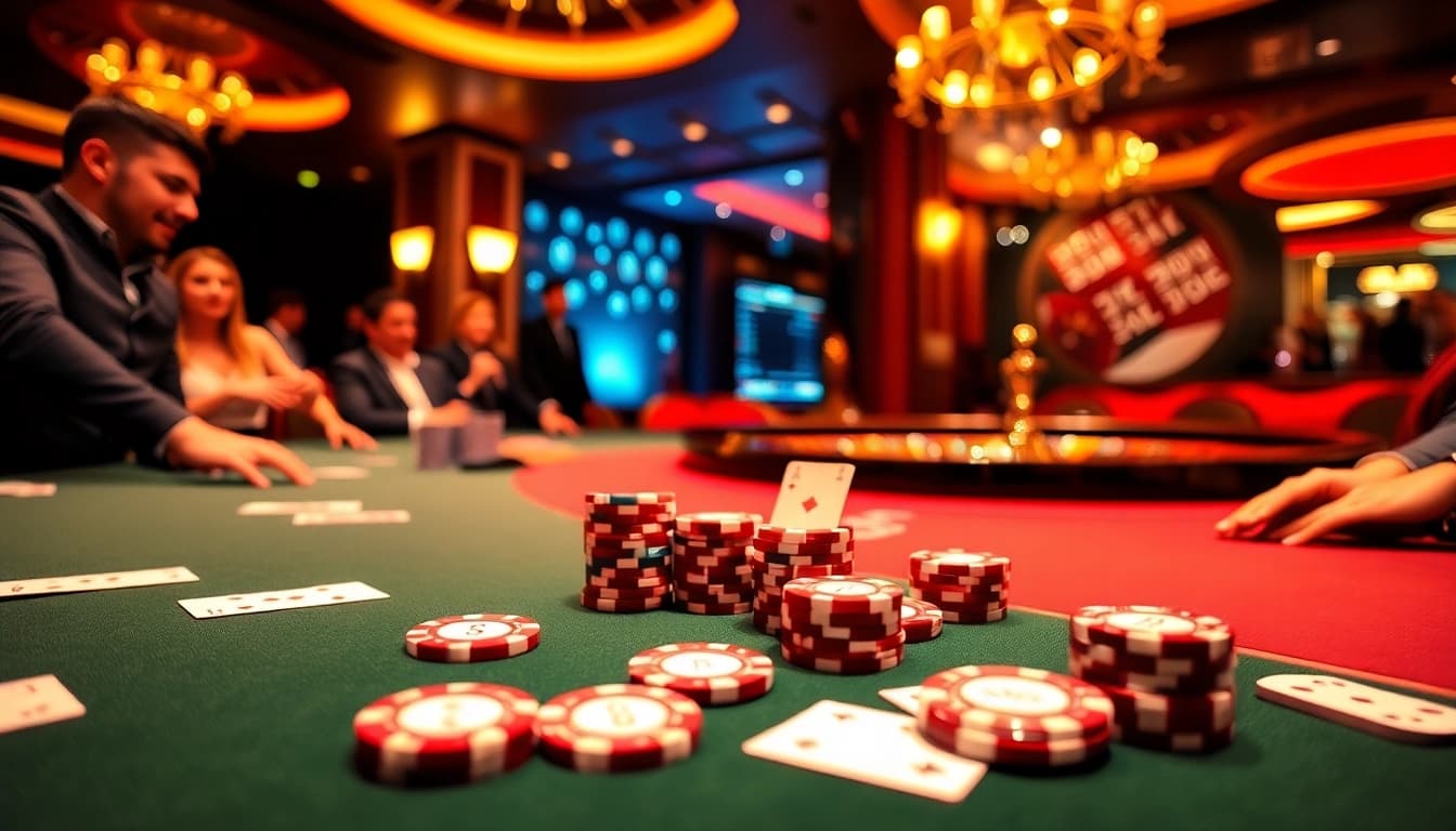 Experience the thrill of lv88 at a high-stakes poker table with luxurious ambiance.