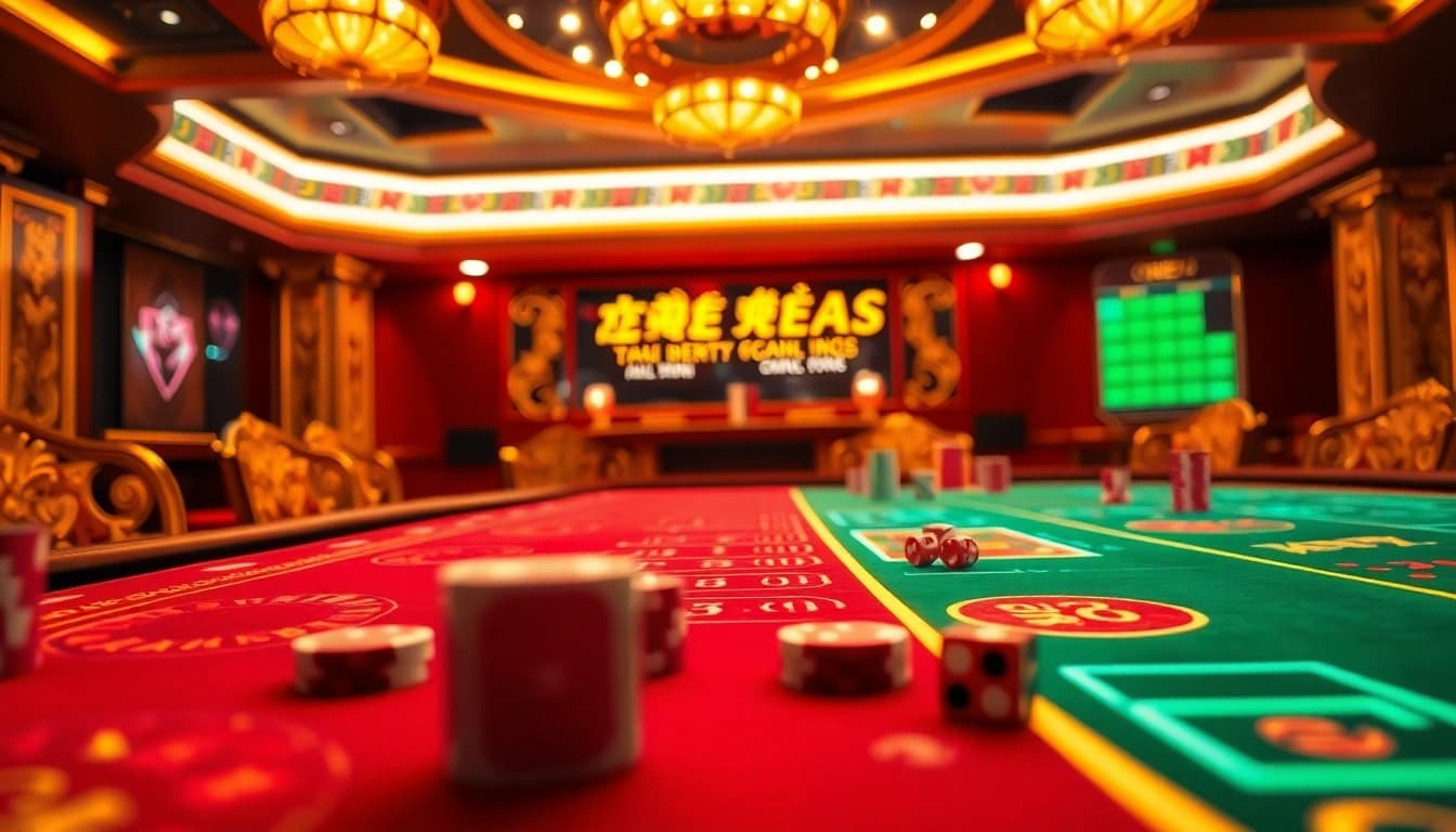 Gambling at https://taixiumd5.fan/ with luxurious Tài Xỉu MD5 game experiences at a vibrant casino table.