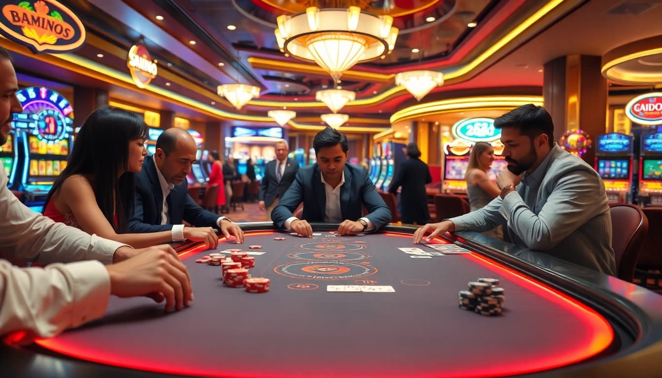 優塔桌面遊戲場景，玩家全神貫注，娛樂氛圍濃厚。
