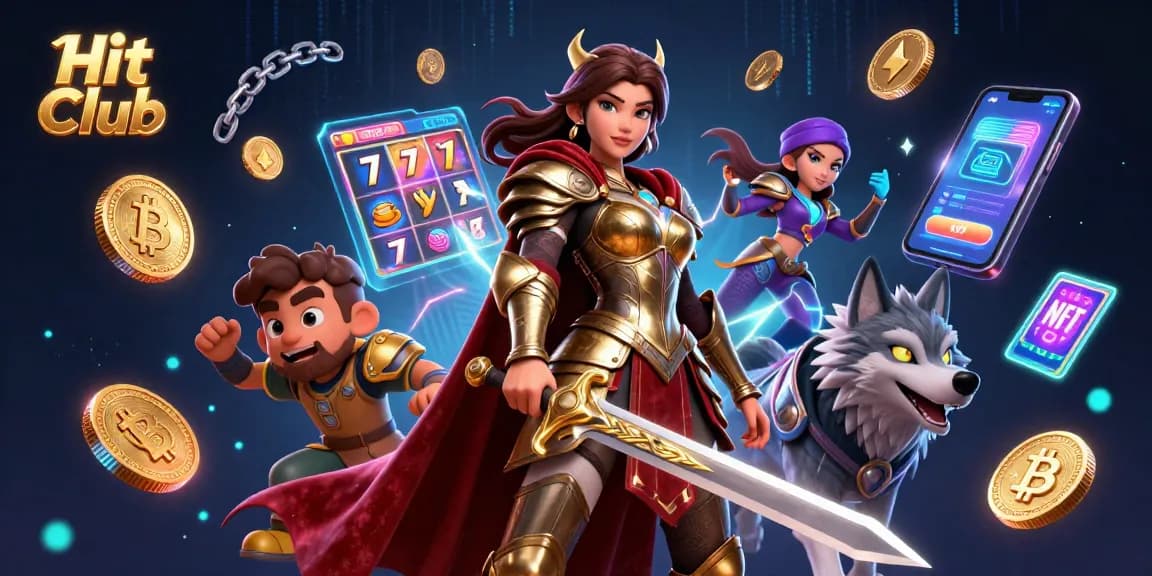 Experience the thrill of Hit Club with vibrant slot games and captivating 3D characters in action.