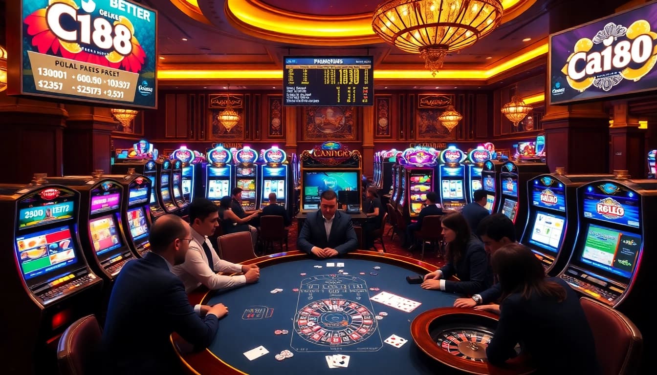 Experience thrilling games at C168 with vibrant casino visuals and engaging poker action.