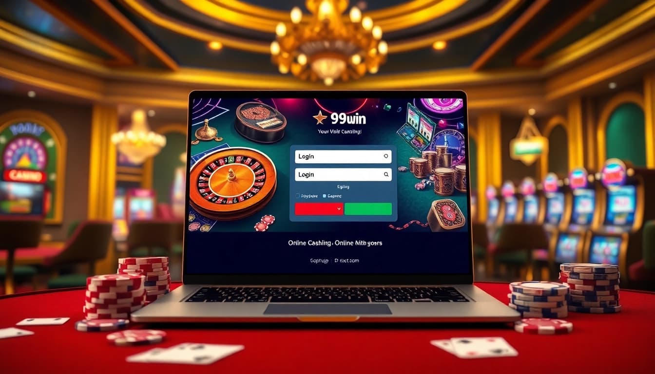 Experience seamless 99win đăng nhập with vibrant casino visuals showcasing exciting games.