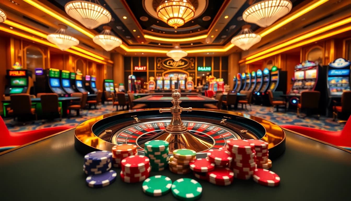 Experience the thrill of QQ88 Life with vibrant poker chips and elegant casino tables.