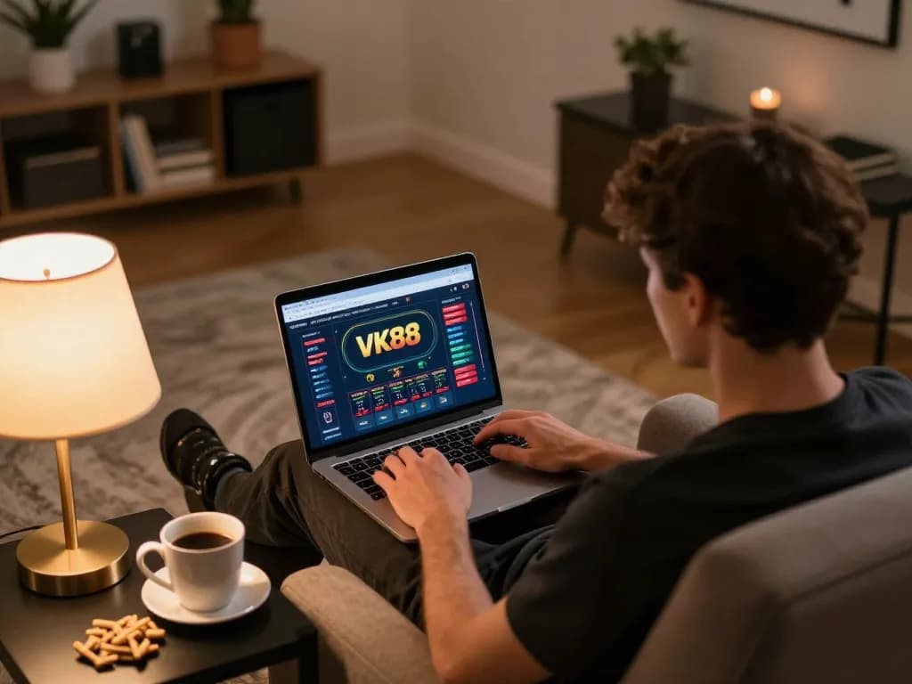 Play exciting games on VK88's online casino platform at home
