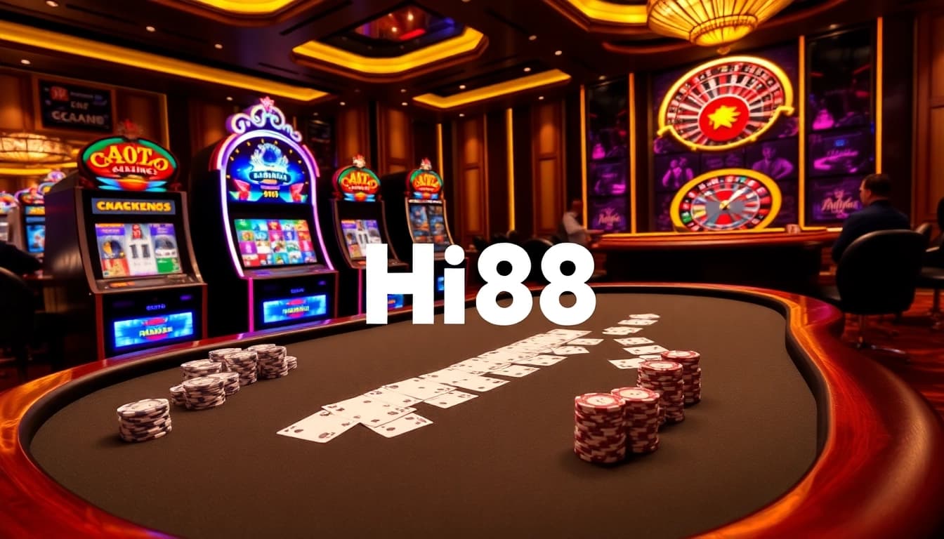 Engaging casino action featuring Hi88 with vibrant games and thrilling betting.