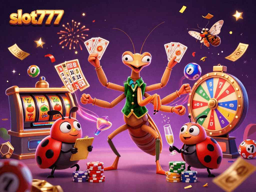 Playing dynamic slot777 games features vibrant characters and captivating casino elements in action.