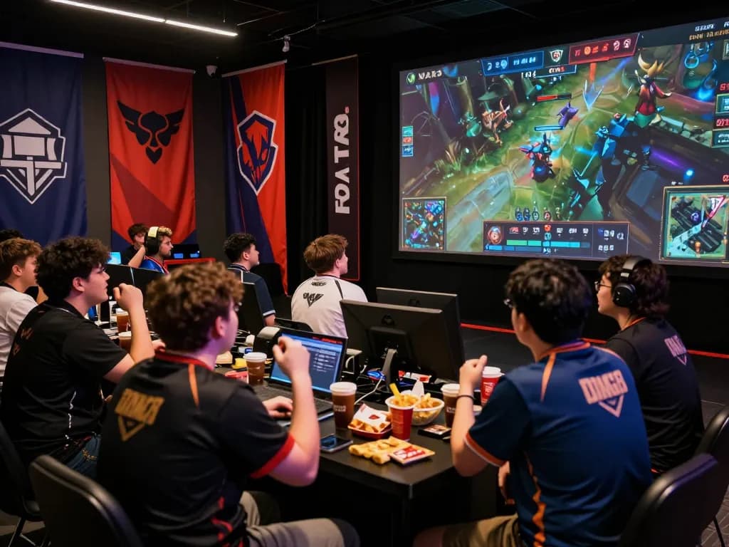 Dota 2 betting event with fans cheering and watching a live match, capturing the excitement and energy of esports wagering.