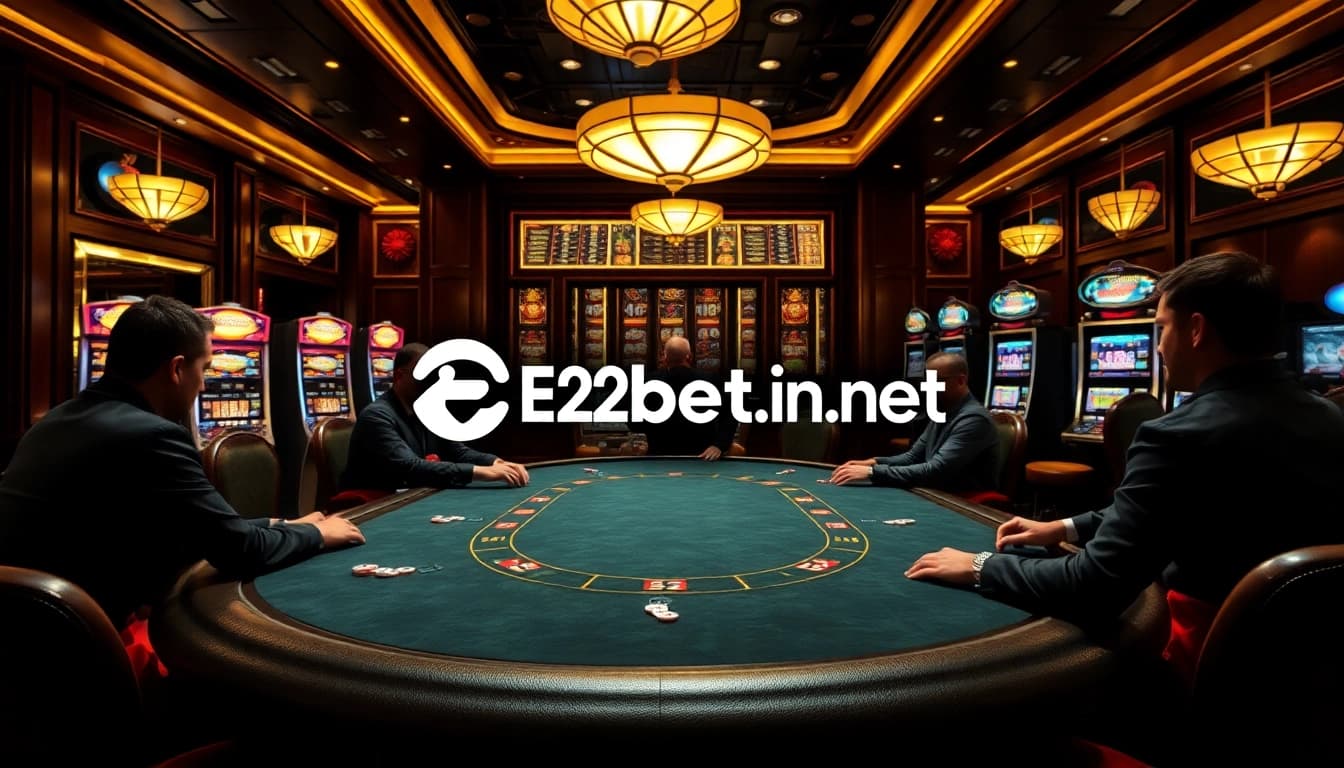 Experience the high-stakes excitement of E2bett.in.net at an upscale casino gaming table.