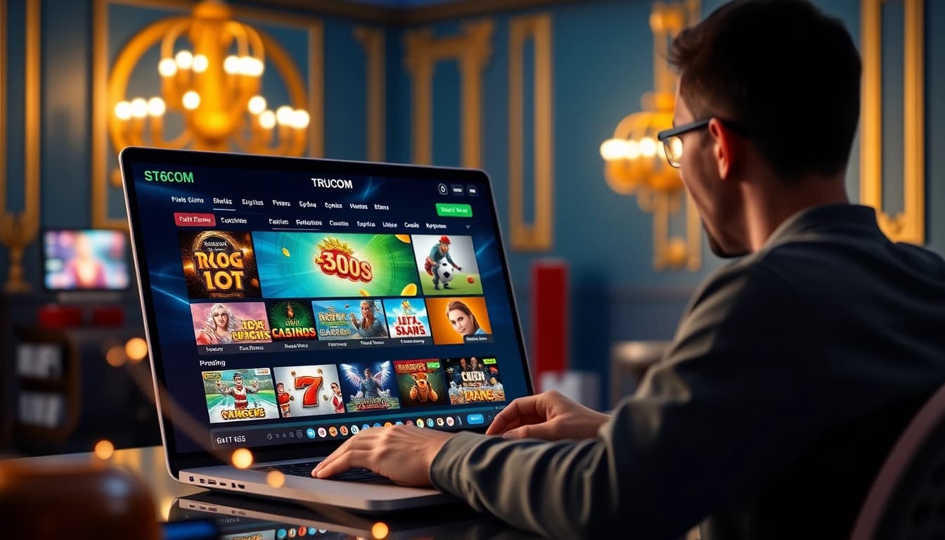 Exciting online betting interface of ST666 RUCOM showcasing vibrant games and promotions.