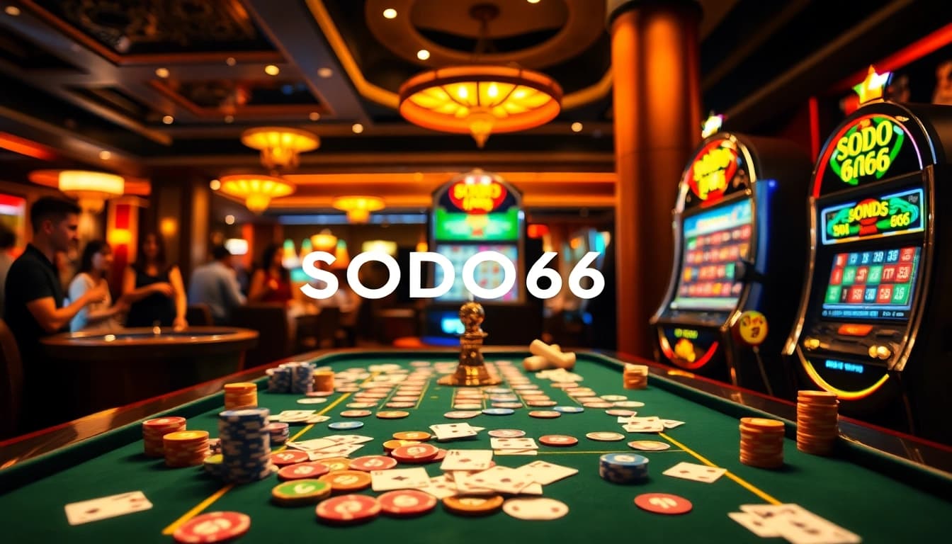 Experience thrilling gambling action at SODO66 with vibrant casino tables and exciting games.