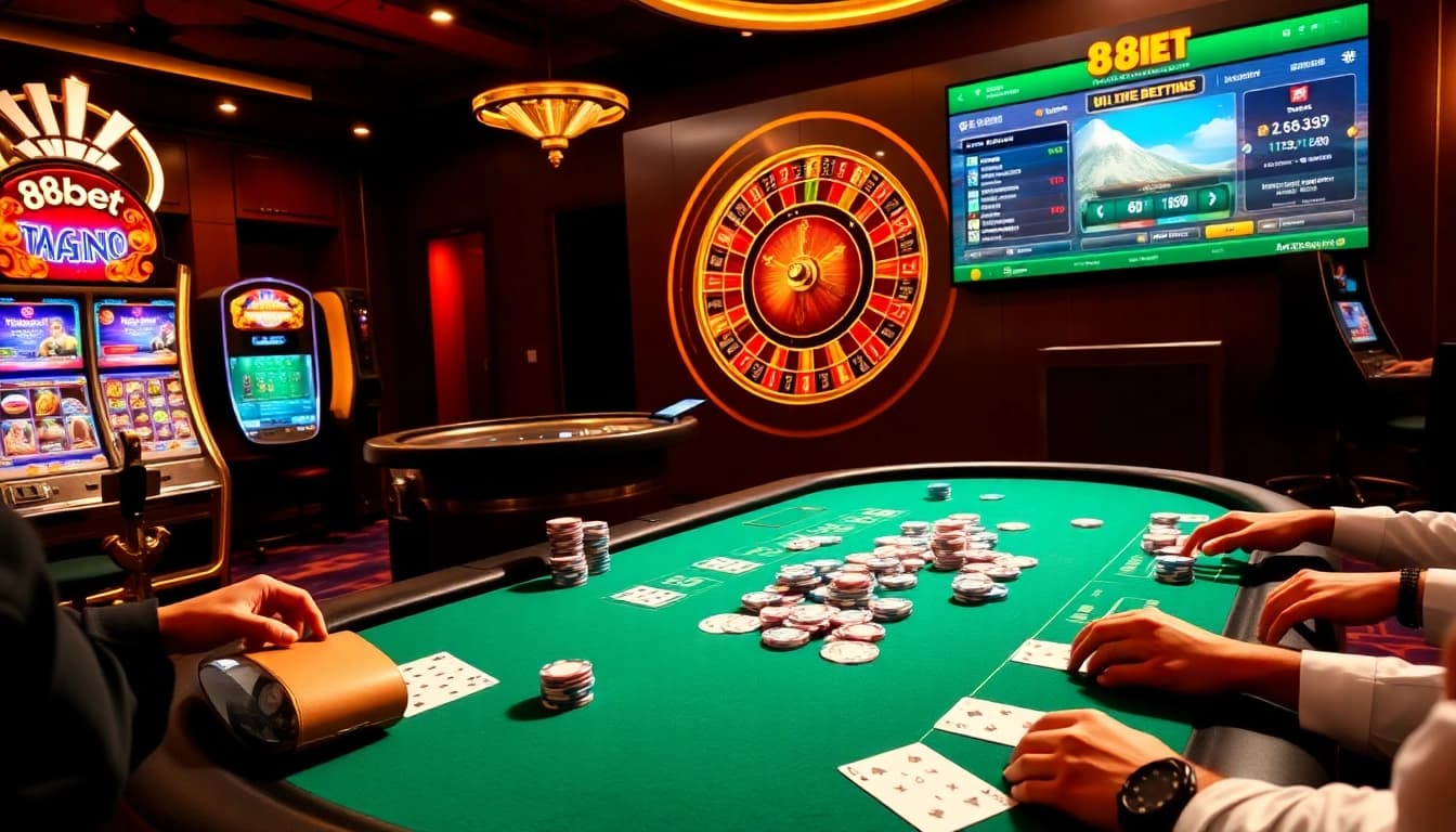 Experience thrilling gameplay at 88bet with vibrant casino tables and exciting betting options.