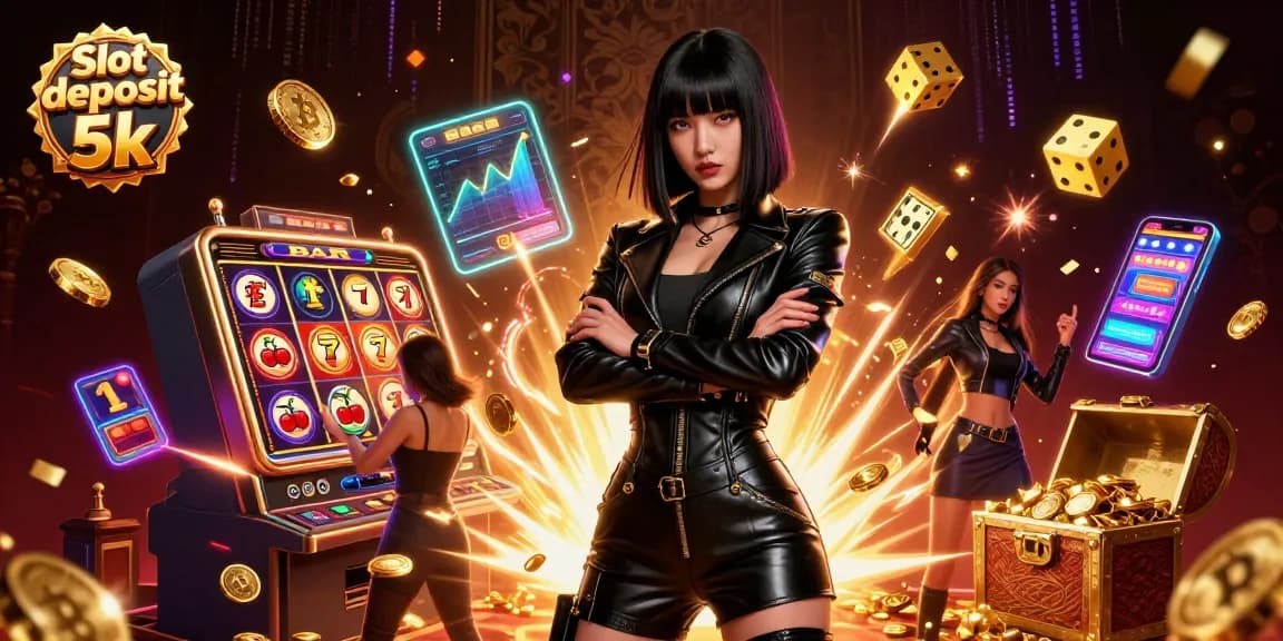 Experience Slot deposit 5k thrills with a stunning illustration of slots and jackpots