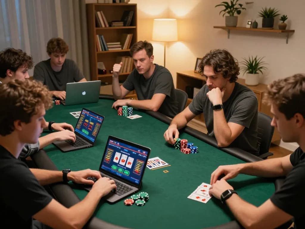 Experience thrilling online poker gameplay with goal123 as players strategize for the win from home.