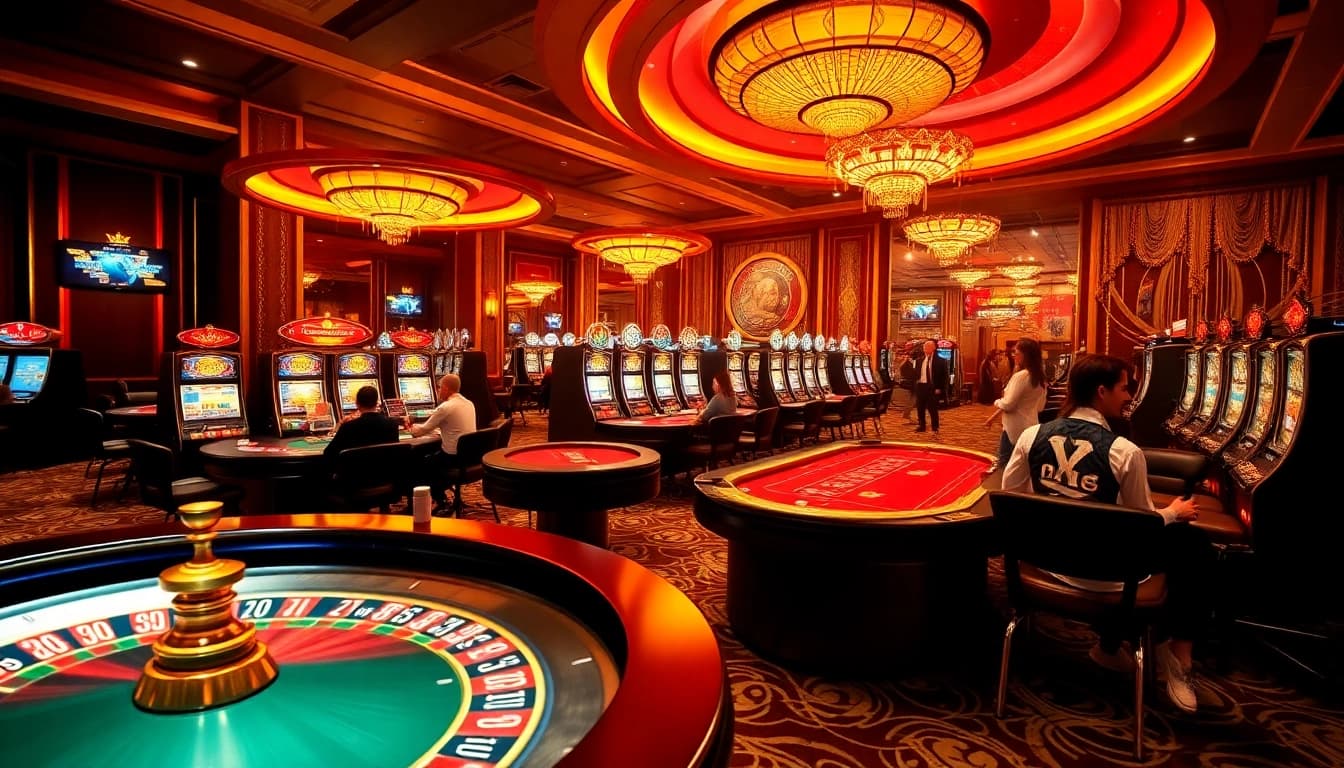 SODO casino players enjoying a vibrant game of roulette with luxurious decor and excitement.