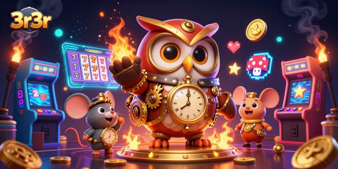 Engage with the thrilling 3r3r gaming experience featuring vibrant characters and exhilarating casino elements.