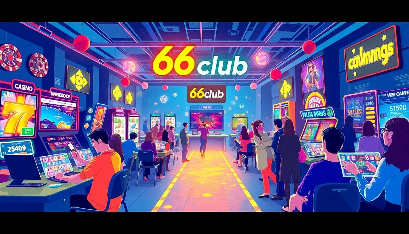 Exciting online gaming atmosphere featuring 66club's diverse gaming options.