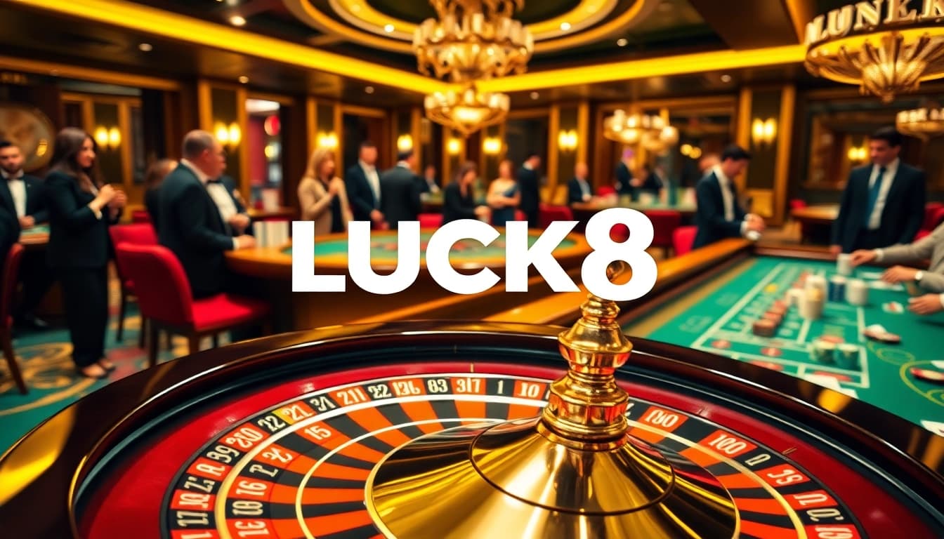 Experience the thrill of winning at LUCK8's vibrant casino, featuring roulette and poker.
