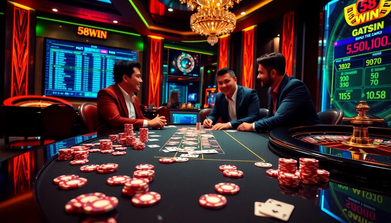 Experience the thrill of 58win with vibrant casino tables and strategic card games.