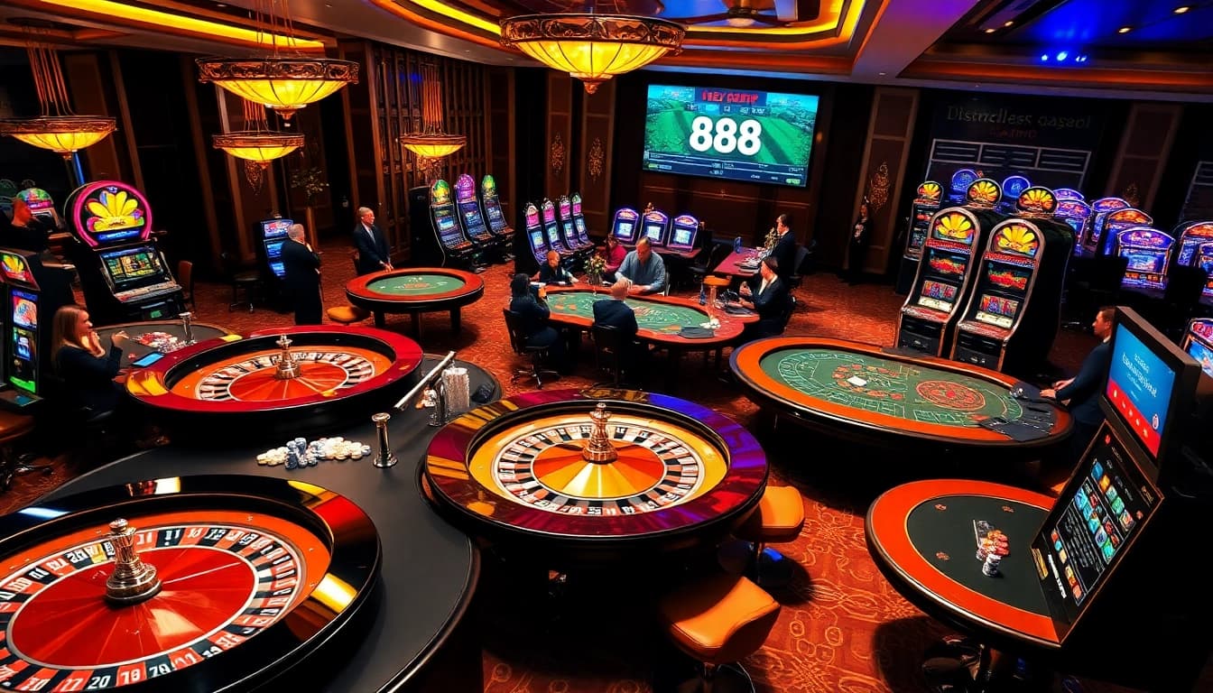 Join the excitement at fb88 with engaging casino games featuring vibrant tables and professional dealers.
