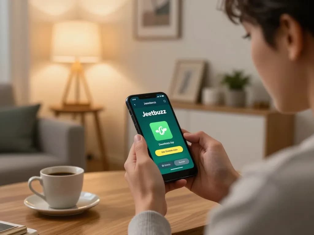 Accessing Jeetbuzz Download App on smartphone for thrilling live betting experience