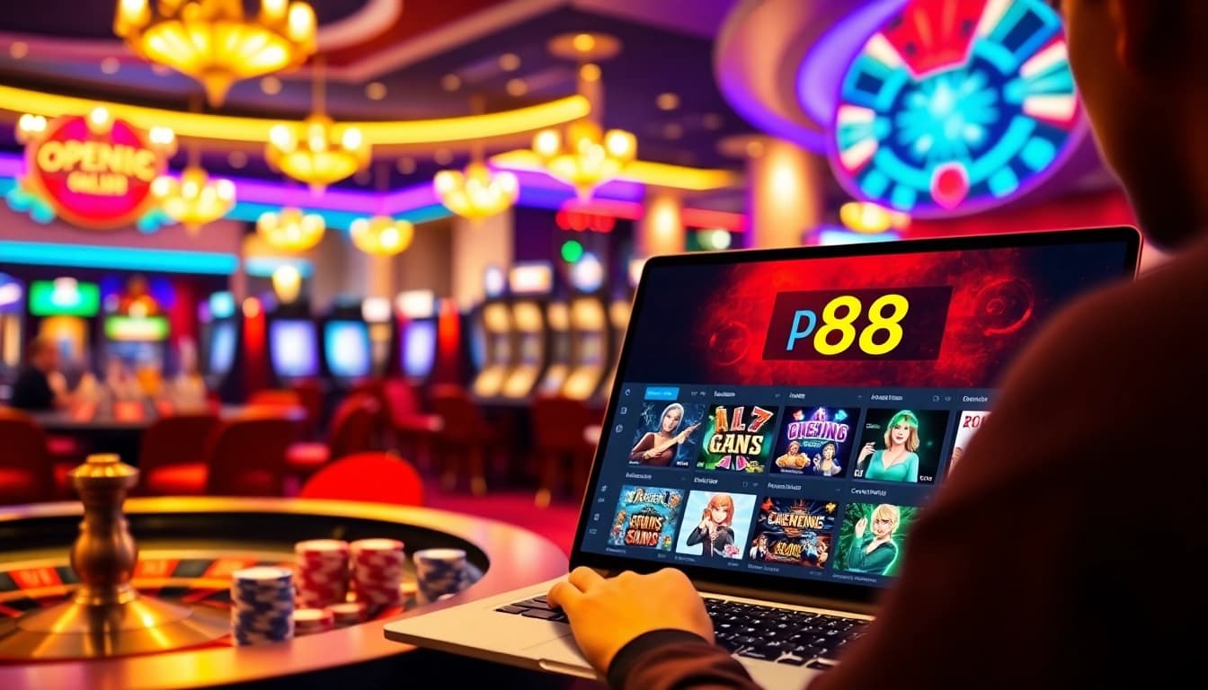 Engaging scene of OPEN88 online casino with vibrant gaming interface and exciting gameplay.
