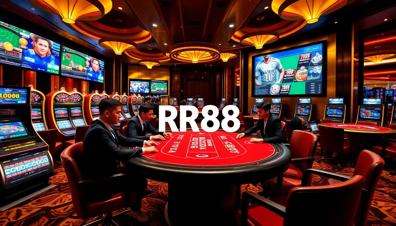 Experience the thrill of online betting at RR88 with an elegant casino atmosphere.