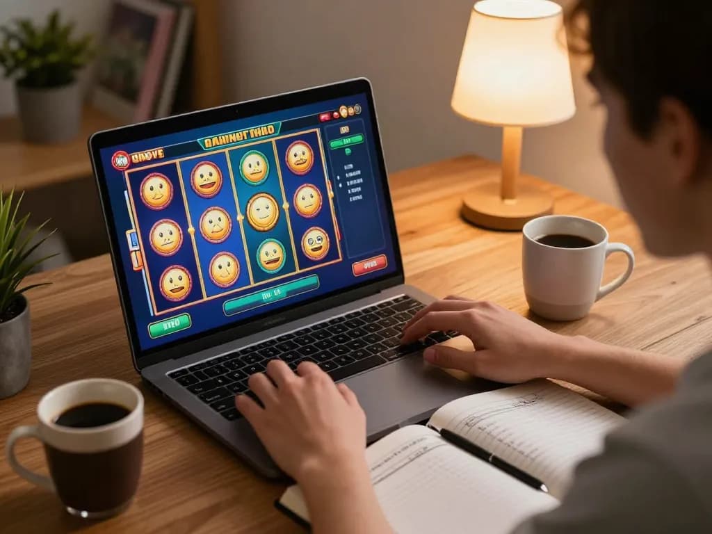Barbanoglass player enjoying a slot game online while managing their bankroll in a cozy home setting