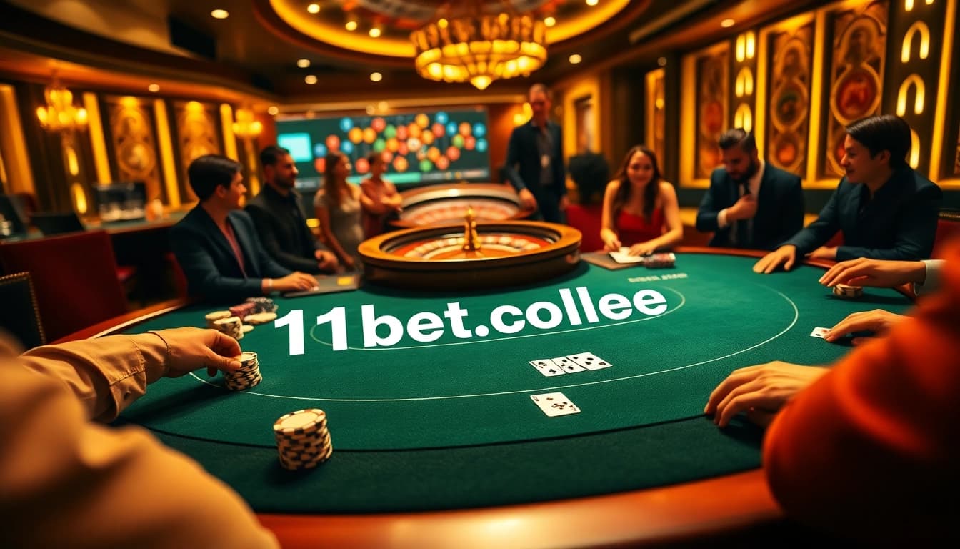 Experience the thrill of gambling at 11bet.college with vibrant casino visuals and captivating games.
