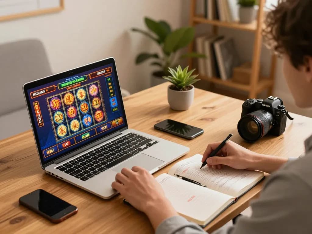 Kuwin player engaging in online poker with strategies noted in a cozy home setting