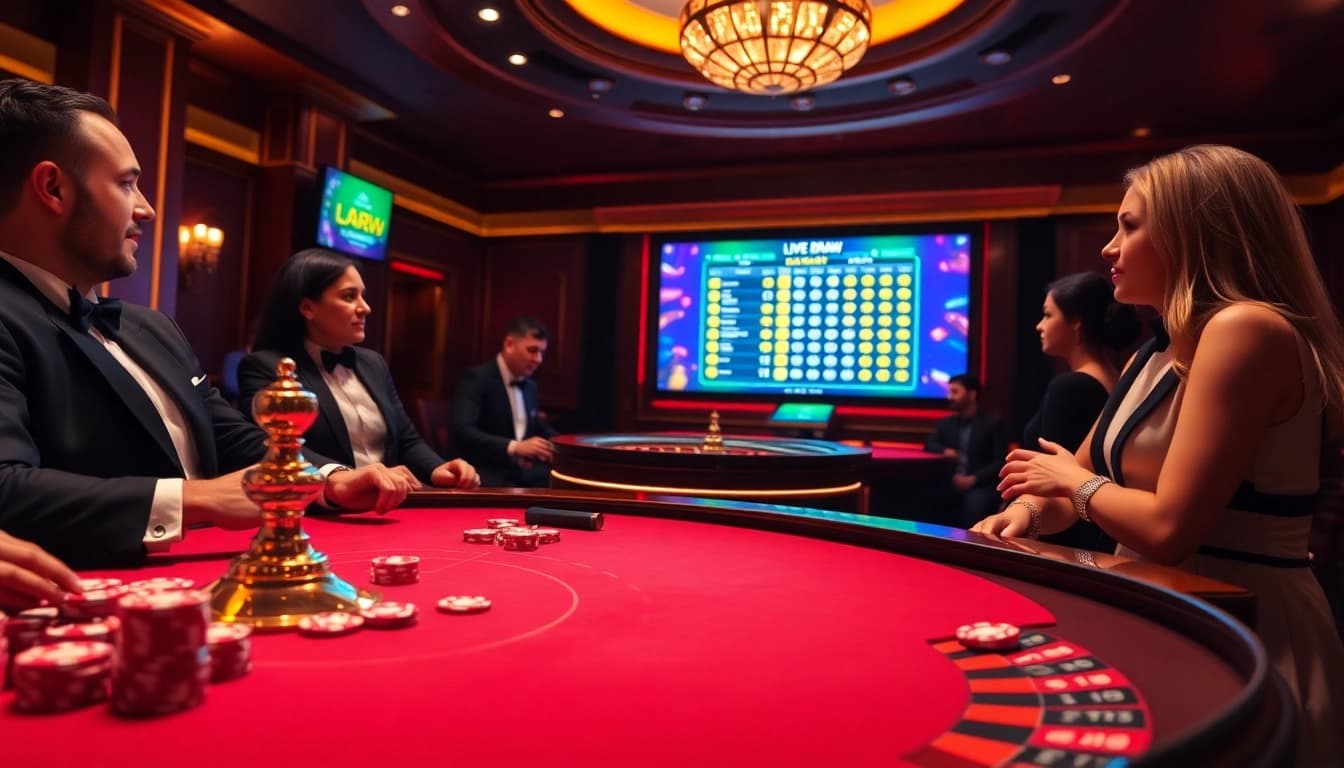 Live sdy event showcasing an exciting atmosphere at a luxurious casino.