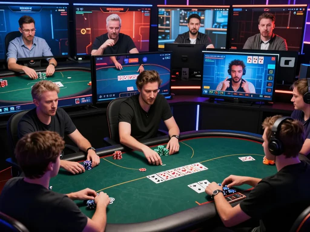 Rasakan sensasi armorbet dengan pemain yang terlibat dalam permainan poker online yang kompetitif.