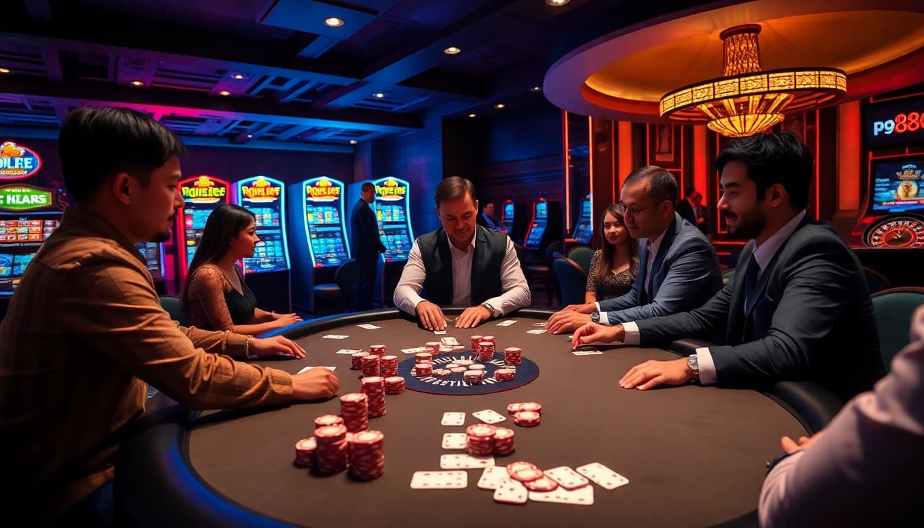 Experience excitement at pg88 with a live poker game and vibrant casino atmosphere.