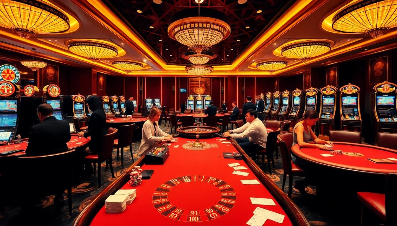 Experience the thrill of gambling with the latest updates from tin tức xn88 in a luxurious casino setting.