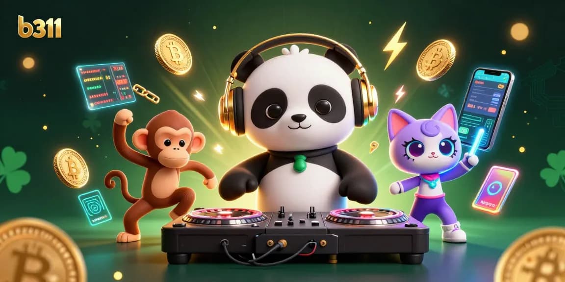 O b311 oferece uma experiência de jogo imersiva com um panda DJ e símbolos de cassino.