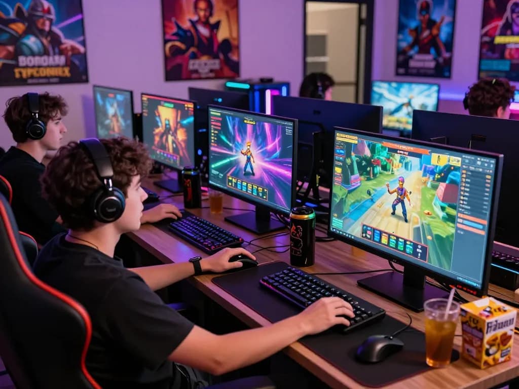 Exciting gaming environment showing players engaging with Barcaslot platform in a vibrant digital space.