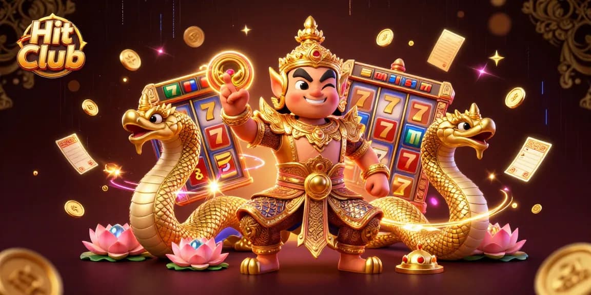Experience the exciting Hit Club with dynamic slot reels, jackpots, and golden treasures!