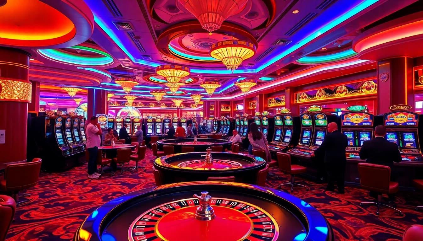 優塔賭場場景，展示活力四射的遊戲氛圍與玩家互動。