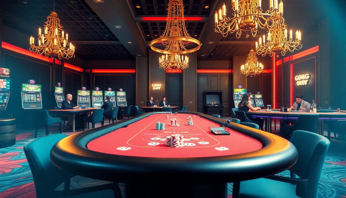 Menampilkan suasana kasino yang hidup dengan link sbobet di meja permainan yang menawan.